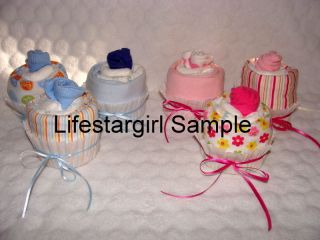 Onesie, Diaper & Baby Socks Cupcakes!! Cute Baby Shower Gift or 