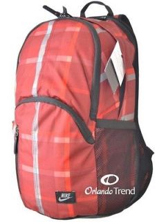New Nike Hayward 29L Laptop Backpack Challenge Red Silver Gingham Bag 
