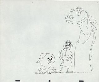 Hanna Barbera Beany and Cecil Original Animation Hand Drawn Pencil Art 
