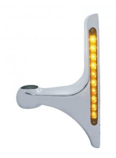 LED Peterbilt Headlight Bracket   10 Amber LED/Amber Lens (Pair)