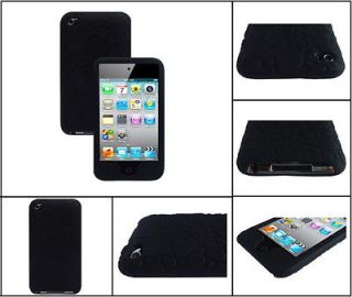   iPod Touch 4G 4th Generation 8GB Soft Silicone Skin Cover Case, Black
