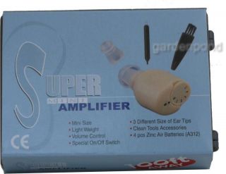 BEST SUPER MINI Hearing Aid Sound Amplifier In the Ear Aids w/CASE USA 