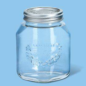 Leifheit Canning Supplies 1 Liter Glass Preserving Jars Set Of 6 