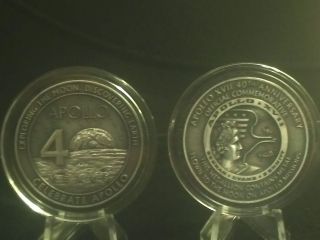Apollo 17 Coin Flown To Moon 40th Commemorative Collector Medallion 