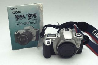 Canon EOS Rebel 2000 35mm Film SLR body + strap manual