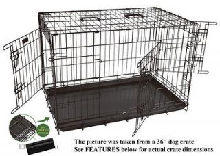 EliteField 36 3 Door Folding Dog Crate Cage with DIVIDER and RUBBER 