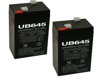 UPG 2 Pack   6 Volt 6v 4.5ah Rechargeable Deer Game Feeder Battery