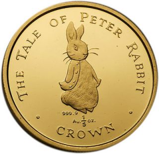 1997 Gibraltar Tale of Peter Rabbit 1/5 oz Gold Proof Coin
