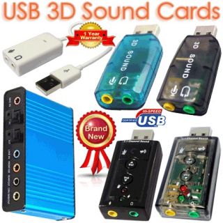 USB External Audio 5.1/7.1 Channel 6 SPDIF Optical Sound Card PC 