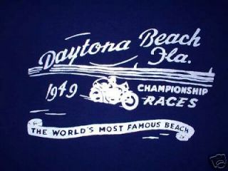 1949 Daytona Vintage Motorcycle Race T Shirt XXL