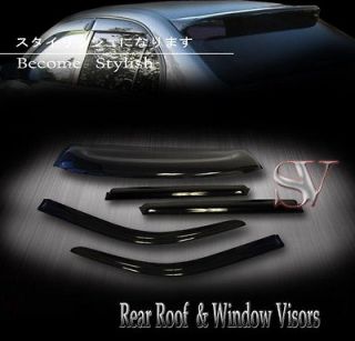   10 11 Rear Roof & Side Window Visors Vent Combo 5p (Fits: Honda Civic
