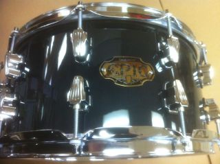   x14 Transparent Black Gloss Lacquer 20 Ply Snare Drum The Brick