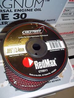   Of REDMAX .095 Cabletwist Trimmer Line 2.4lbs approximately 685ft
