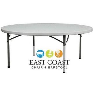 CLEARANCE New 72 Round Commercial Lightweight Plastic Folding Table
