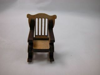 Dollhouse Miniature 1: 12 Scale Rocking Chair 0.5 x 1  #Z220