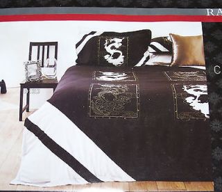 Radisson Black Oriental Dragon King Bed Quilt Cover Set New