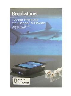 Brookstone Pocket Projector for iPhone 4 4S Device Views 50 Inch 