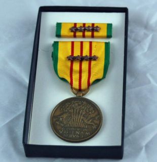 Vietnam Service Medal   4 Campaign Stars Dated 1969