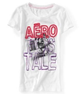 Aeropostale White Skateboard Bull Dog Graphic Tee T Shirt M or L