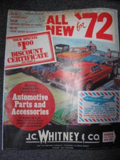 1972 JC WHITNEY AUTO ACCESSORY & PARTS CATALOG NO 298