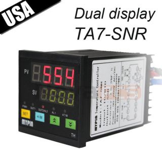 Dual Digital F/C PID Temperature Control Controller SSR Output J,S,K,E 