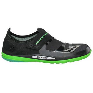   Mens Hattori Running Shoes, Bare Foot Shoes, Black/ Green Slime