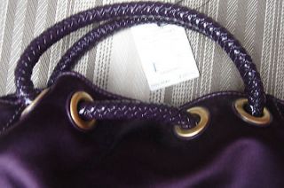   AUTHENTIC COLE HAAN MINI DENNEY BAG DARK PURPLE SATIN PENNY COLLECTION