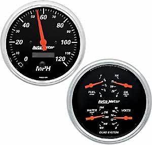 Auto Meter 1403 5 Speedometer and Quad Gauge Set