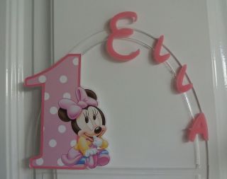 Baby Minnie Mouse 1st PERSONALIZED cake topper orANY character Cake 