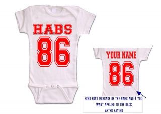 habs baby onsie jersey infant sports clothes personalized canadiens de 