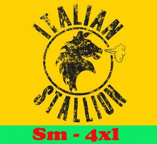   STALLION Retro Rocky Balboa boxing movie 80s mens italia new T shirt