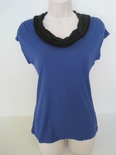 BANANA REPUBLIC Womens Blue/Black Colorblock Cowlneck Size XS L NWT