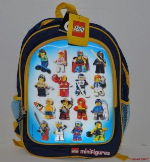 NEW BOYS LEGO MINI FIGURE BACKPACK LARGE SCHOOL BAG RUCKSACK 16 