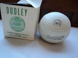 Vintage Softball from Dudley Sports Co   Al Capp pictured on box