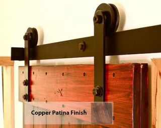 Nylon Barn Door Hardware   Copper Patina Finish   Quiet and Smooth 