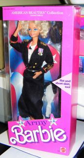 1989 ARMY BARBIE Doll Military Mattel Mint in Box #3966 American 