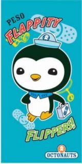   Peso Penguin Flappity Flippers Towel Velour Beach Bath Pool Gift New
