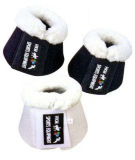   LINED COMFORT PADDED OVERREACH BELL BOOTS FUR COLLAR DOUBLE VELCRO
