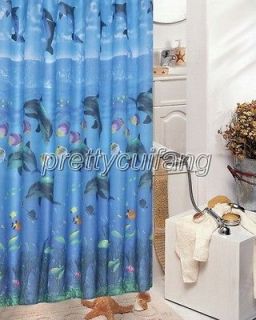   Color Beautiful Sea Animal Fish Bathroom Fabric Shower Curtain ps230