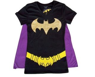 BATGIRL WITH CAPE Batman COSTUME Juniors cosplay t shirt tee S M L XL
