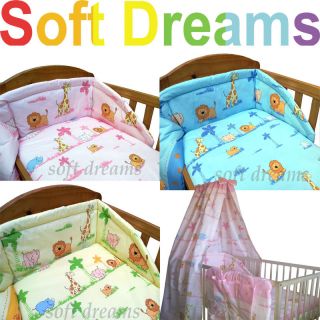 Quilt & Pillow/Covers/Bumper/Canopy/Cot Tidy/Fitted Sheet/Curtains 