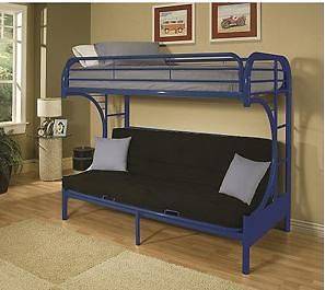   Over Futon Bunk Bed Set Kids Boys Children Loft Bedroom Furniture New