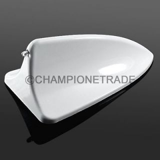 White Decorative Shark Fin Style Roof Mount Aerial Universal With LED 