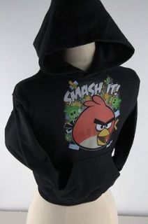 Angry Birds Black Smash It Pull Over Hoodie Youth 2653