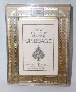 VINTAGE STANCRAFT TRAVEL CRIBBAGE GAME~RICHARD E BISHOP CARD DESIGN