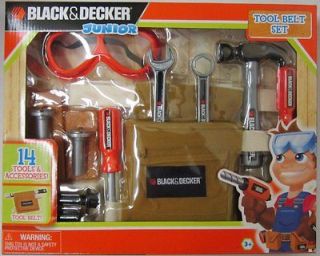 Black & Decker Junior 14 Piece Tool Belt Set Childrens Toy