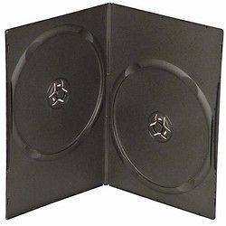 100 SLIM Black Double DVD Cases 7MM