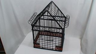   Bird Cage Planter Decor Wire Rattan Home House Kitchen Bath Fashion
