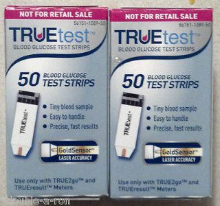New TRUE TEST Diabetic Blood Glucose Test Strips 100 Ct Exp 08/31/2013 