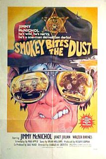 car chase & car crashes    SMOKEY BITES THE DUST    poster / Roger 